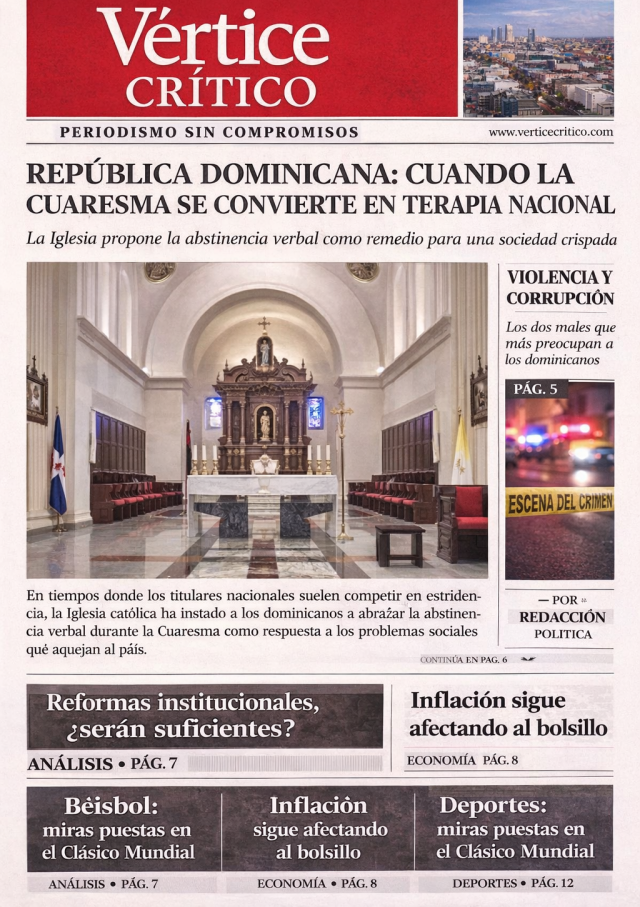 Editorial Vértice critico La Cuaresma ha comenzado