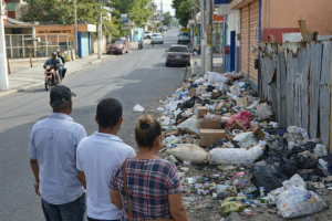 Basura en las calles de Santo Domingo