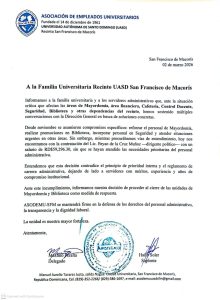 Circular ASODEMU RECINTO UASD SAN FRANCISCO DE MACORIS