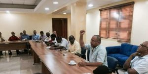 José Espinal Marcelo, en reunión sindical 