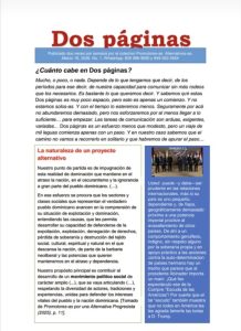 Dos páginas, portada.