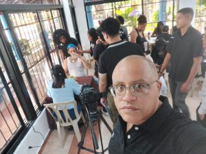 José Espinal Marcelo, en un rodaje cinematográfico. 