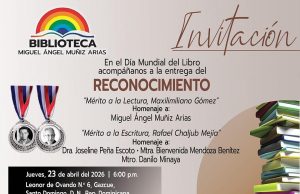 Reconocimiento literario en el Día Mundial del Libro distinguirá a figuras del ámbito cultural.