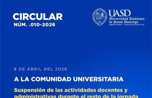 La UASD suspende actividades académicas y administrativas por intensas lluvias.