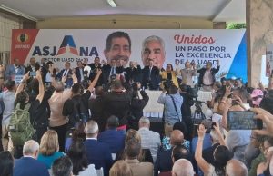 Asjana recibe apoyo del candidato Wilson Mejía y consolida alianza rumbo a la rectoría de la UASD. Acto de respaldo a Asjana