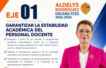 Aldelys Rodríguez plantea garantizar estabilidad académica y salarial del personal docente en la FCES.