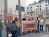 UCT rechaza modificación a la cesantía y acusa a sectores empresariales de promover una campaña contra los derechos laborales. Manifestantes en el congreso.