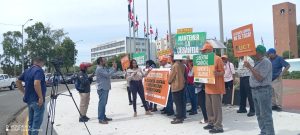 Rueda de prensa en rechazó que se modifique la cesantía