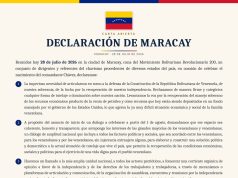 Chavistas reunidos en Maracay llaman a una amplia unidad nacional y exigen un diálogo sin injerencia extranjera.