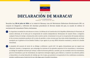 Chavistas reunidos en Maracay llaman a una amplia unidad nacional y exigen un diálogo sin injerencia extranjera.