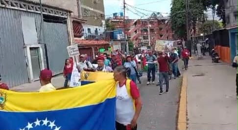 Marcha convocada por el Frente Popular Antiimperialista en la Parroquia Sucre| Foto fuente externa. 