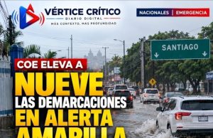 COE eleva a nueve las demarcaciones en alerta amarilla por lluvias; Santiago continúa bajo vigilancia.